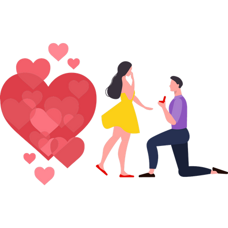 Proposition de mariage  Illustration