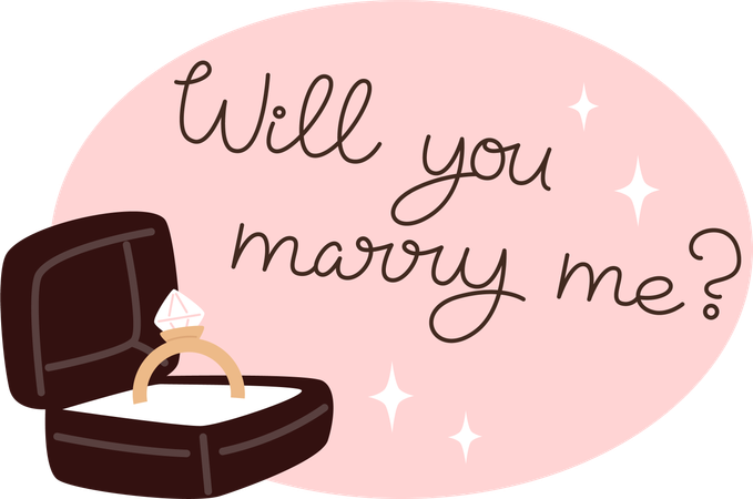 Proposta de casamento  Ilustração