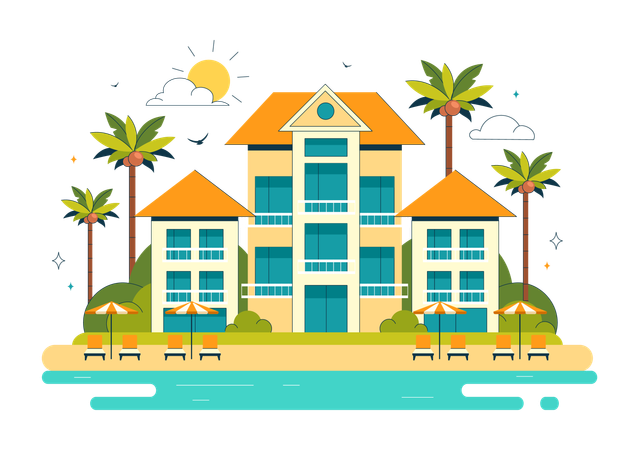 Propriedade Beach Resort  Ilustração