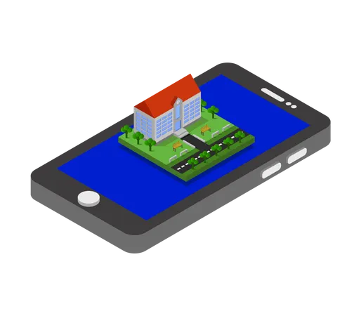 Propriété en ligne  Illustration