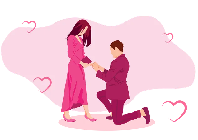 Propuesta de matrimonio  Ilustración