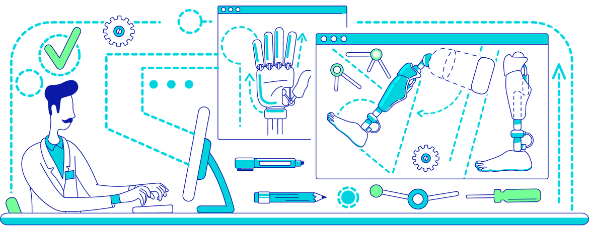 Prosthesis development laboratory  Illustration