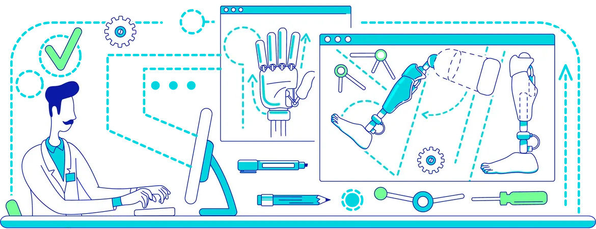 Prosthesis development laboratory  Illustration