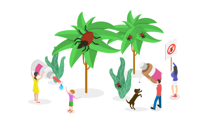 Proteção contra picadas de carrapatos  Illustration