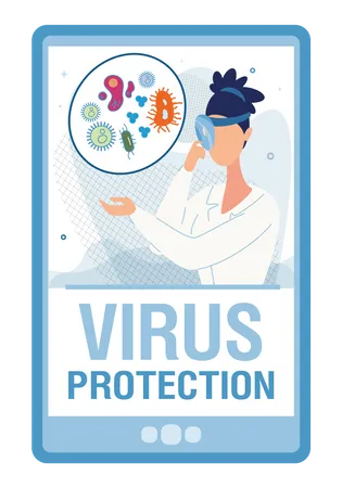 Proteção contra o vírus  Ilustração