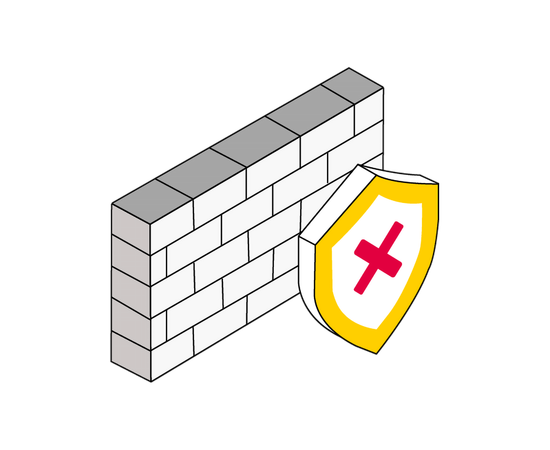 Proteção por firewall  Ilustração