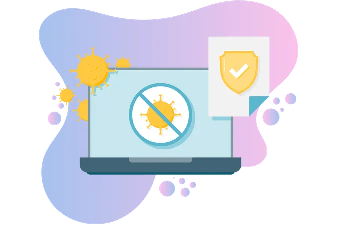 Proteção contra malware  Ilustração