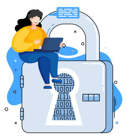 Protección de datos digitales y privacidad  Ilustración