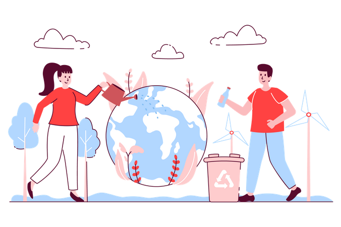Protección del medio ambiente  Ilustración