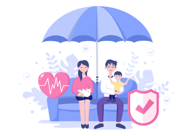 Protección familiar  Ilustración