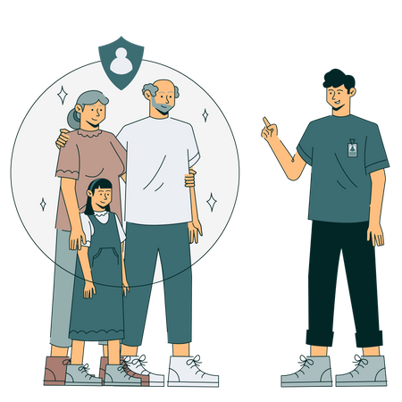 Protección familiar  Ilustración