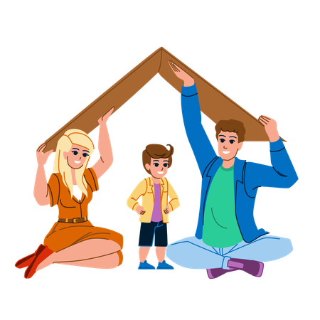 Protección familiar  Ilustración