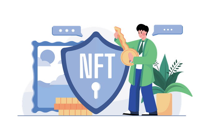 Protección nft  Ilustración