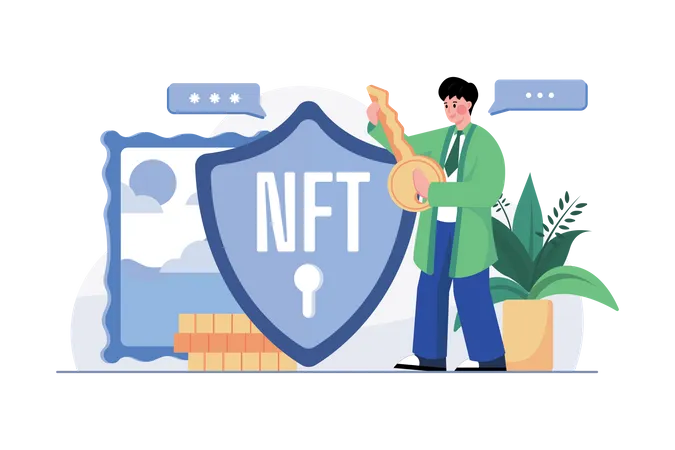 Protección nft  Ilustración