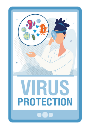 Protección contra el virus  Ilustración