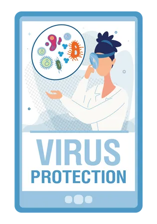 Protección contra el virus  Ilustración