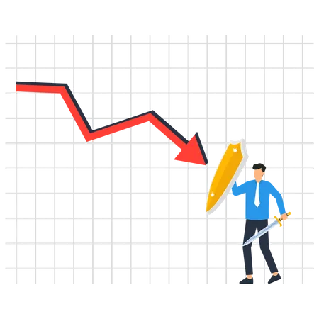 Protect From Stock Market Crash  Illustration