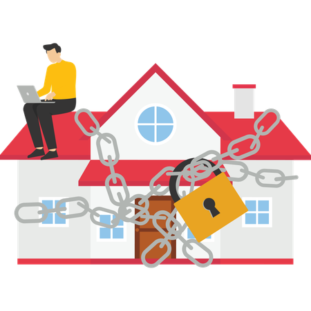 Protect home and property  Illustration