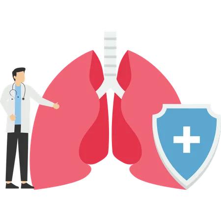 Protect lungs  Illustration