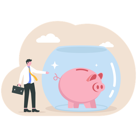 Protect money from inflation  Illustration
