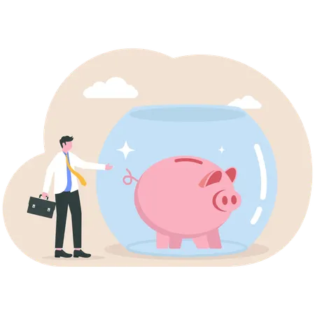 Protect money from inflation  Illustration