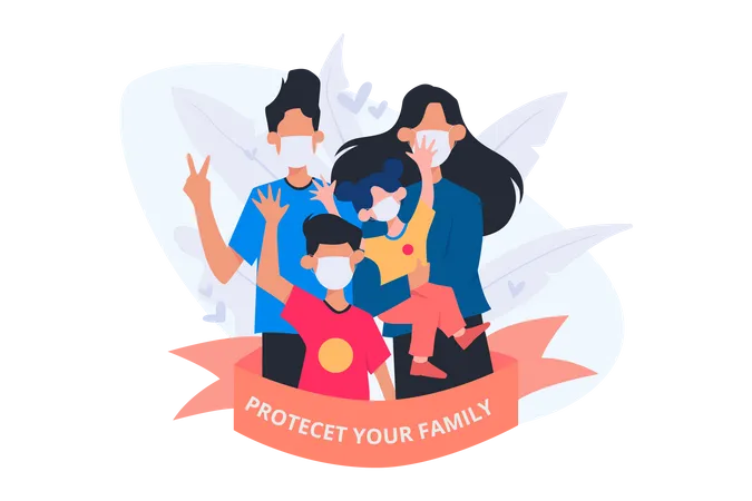 Protect Your Family  Illustration