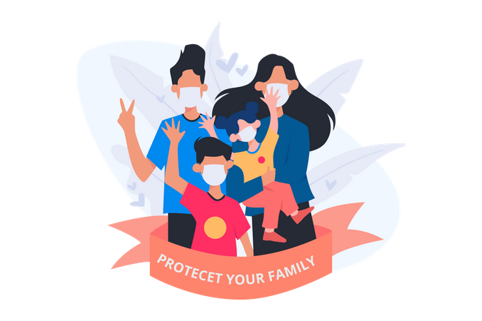 Protect Your Family  Illustration