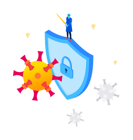 Protect yourself from virus  Illustration