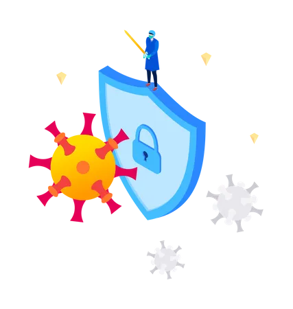 Protect yourself from virus  Illustration