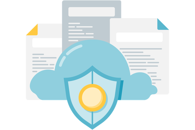 Protected Cloud Data  Illustration