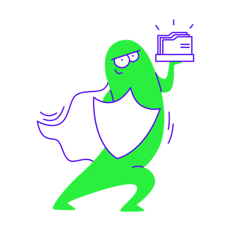 Protecting important files  Illustration