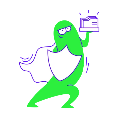 Protecting important files  Illustration