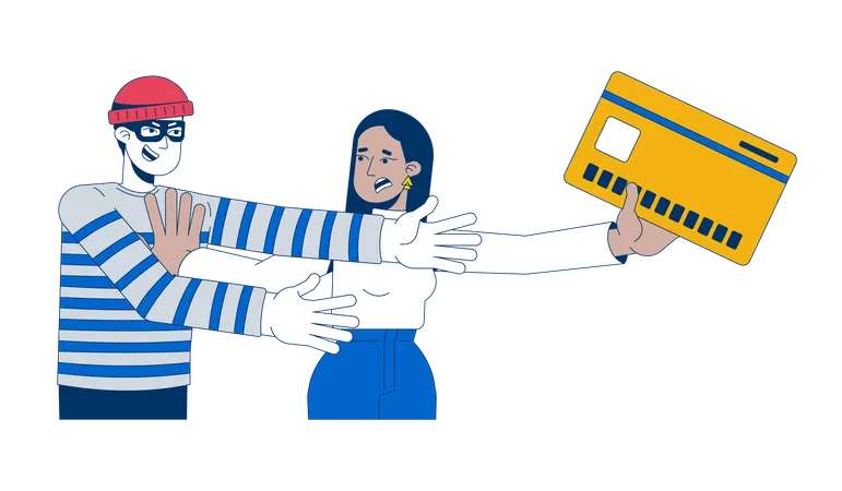 Protecting savings from thief  Illustration