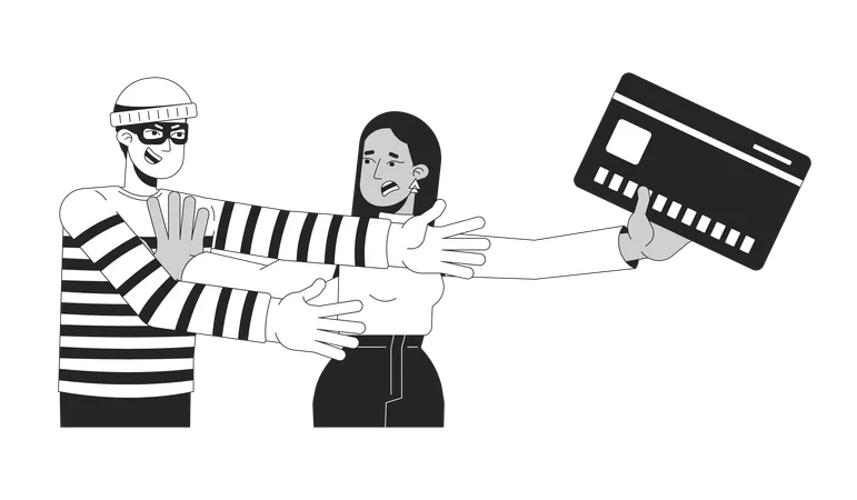 Protecting savings from thief  Illustration