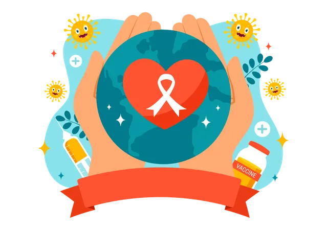 World Aids Vaccine Day Vector Illustration On 18 May With Injection To Prevention And Awareness Health Care In Flat Cartoon Background Design Illustration