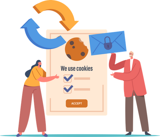 Protection Of Personal Information Cookie GDPR Illustration