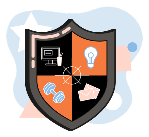 Protection shield  Illustration