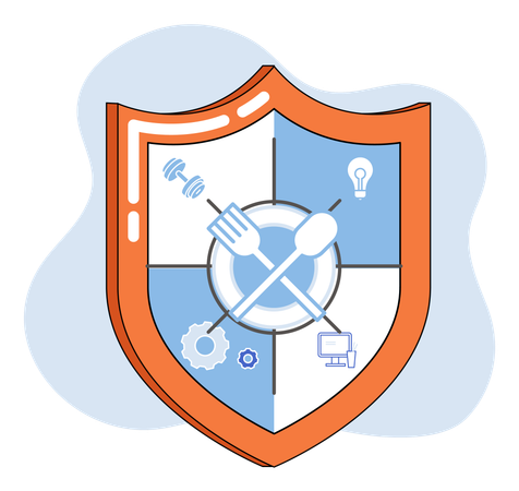 Protection shield  Illustration