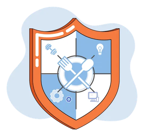 Protection shield  Illustration