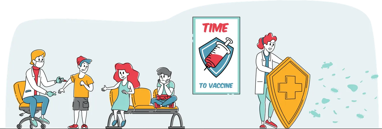 Vaccination contre les virus  Illustration