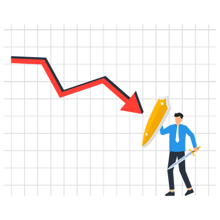 Proteger da quebra do mercado de ações  Ilustração