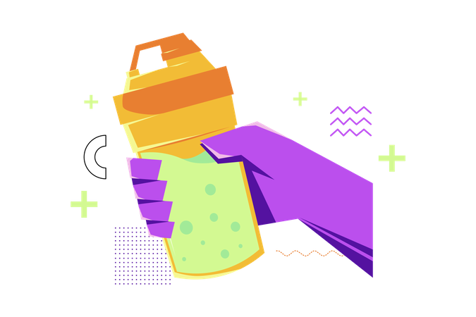 Protein Shake Illustration