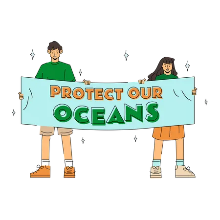 Proteger nossos oceanos  Ilustração