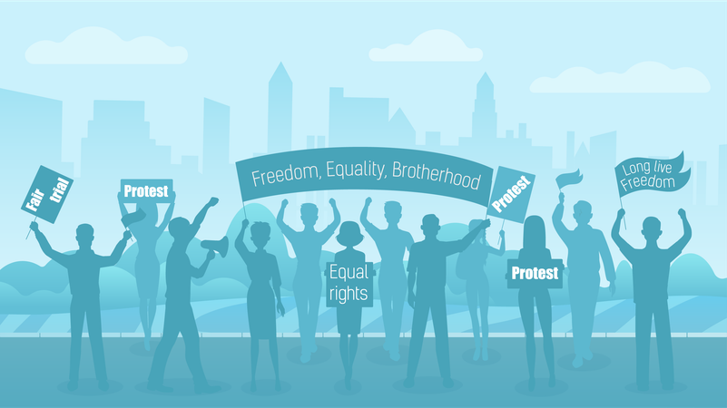 Protest for climate  Illustration