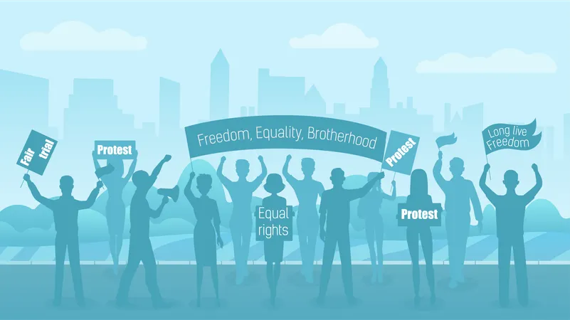 Protest for climate  Illustration