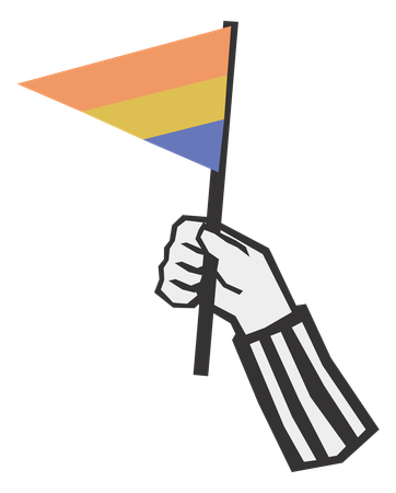 Protesting flag  Illustration