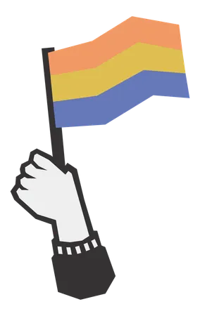 Protesting flag  Illustration