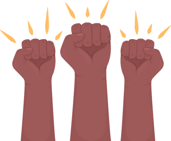 Protesting Hands  Illustration