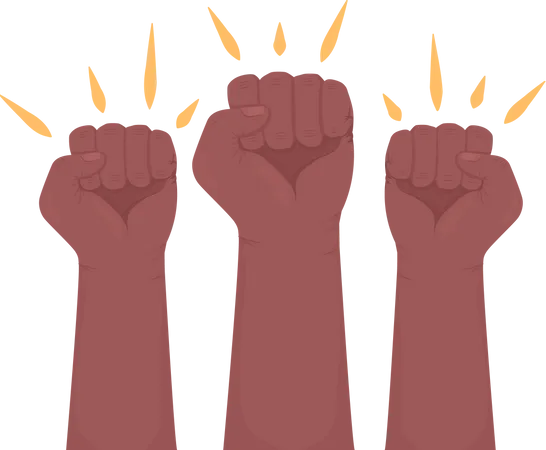 Protesting Hands  Illustration