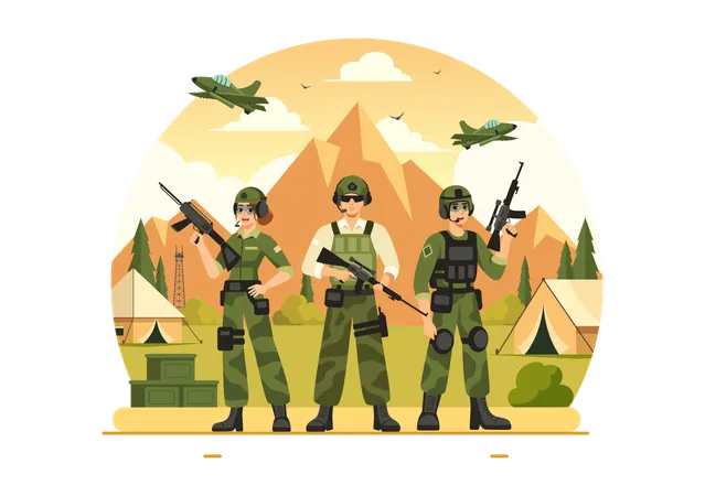 Protezione delle forze armate  Illustration